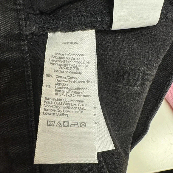 NWT Madewell High-Rise Denim Shorts - Cut-Off Black Denim Jean Shorts - Picture 7 of 8